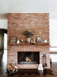 Red Brick Fireplaces Brick Fireplace