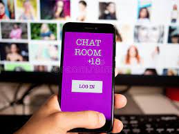 Man Holding a Phone with Chat App in Front of a Screen Stock Photo - Image  of date, chatting: 126571312