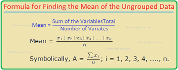 Mean Of Ungrouped Data Mean Of Raw