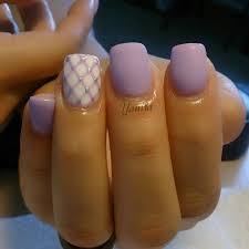 Trendy nails coffin ombre birthday 40 ideas #nails. Lilla Opaco Bianco Reticolato Pois Argento Lavender Nails Nails Cute Spring Nails