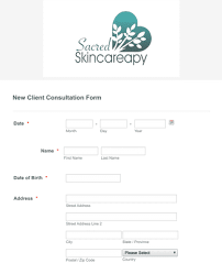 skin care consultation form template