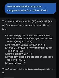 Solve Rational Equation Using Cross