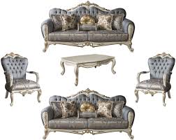 Book your apt now linktr.ee/thesofaandchair. Casa Padrino Luxury Baroque Living Room Set Blue White Gold 2 Sofas 2 Armchairs 1 Coffee Table Furniture In Baroque Style Noble Ornate