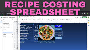 create a recipe costing spreadsheet