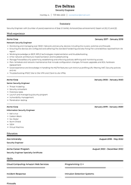 Security Engineer Resume Examples And