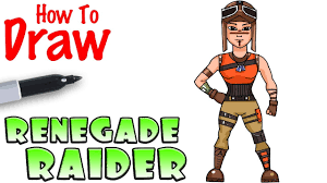 Fortnite battle royale coloring page skull trooper kleurplaten in. How To Draw Renegade Raider Fortnite Youtube