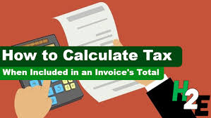 calculate tax included in an invoice