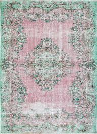 vine green hand knotted wool rugs