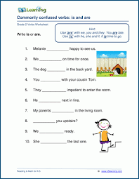Grade 2 Verbs Worksheets K5 Learning
