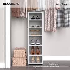 6 Shelf Wood Closet System