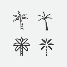 Palm Tree Summer Logo Set Icon Design