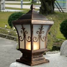 outdoor gate post lamp brown wall lamp