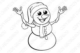 Black and white snowman cartoon. Christmas Snowman Cartoon Character Snowman Cartoon Christmas Cartoon Characters Christmas Snowman