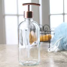 Clear Glass Soap Dispenser Bottle 500ml