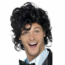 These can be bumpy curls, maintaining shape, or messy waves with. Mens Black 80s Singer Wig Retro Prom King High School Curly Perm American Boy Ebay