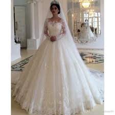 Off shoulder wedding dresses bridal gowns lace appliques beaded ball gown custom. Bridal Ball Gown Princess Wedding Dresses Long Sleeves Lace Applique Sweep Train Ebay