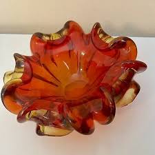 Vtg Mid Century Murano Glass Bowl
