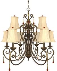 Dune Gold 9 Light Chandelier With Shades Victorian Chandeliers By Shopfreely