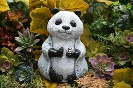 Yoga Panda Bear Statue Zen Panda Bear