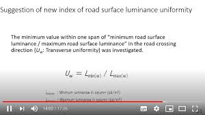 Road Surface Luminance For New Pavement