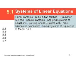5 1 Systems Of Linear Equations 5 1