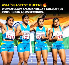 The Indian women's 4x100m relay team, referred to as "Asia's Fastest Queens," secured a historic gold medal at the 2026 Asian Relay Championships in Shaoxing, China. The quartet—consisting of Srabani Nanda, SS