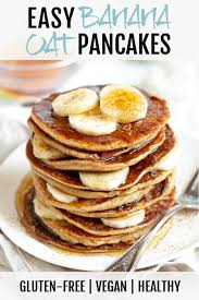easy banana oat pancakes running with