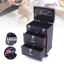 cosmetic trolley travel organizer pu