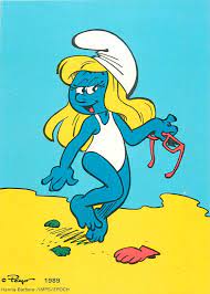 Smurfy in Swimsuit on Beach Hanna-Barbera Cartoon Smurf Vintage 1989  Postcard | eBay