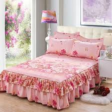 Bed Cover Fitted Sheet Queen Bed Skirt