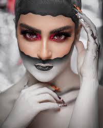 woman in gothic masquerade makeup