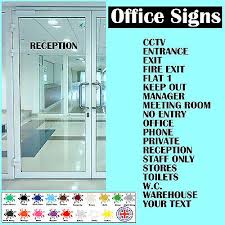 Office Door Signs Self Adhesive Vinyl