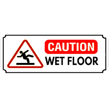 self adhesive caution wet floor door