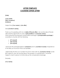 22 sles of job counteroffer letters