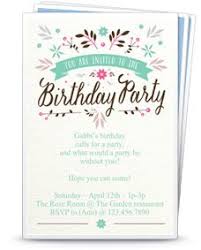 Flat Floral Free Printable Birthday Invitation Template