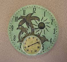 Poly Resin Tropical Island Clock With