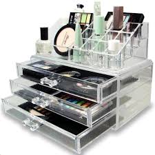 plastic cosmetic storage box drawer