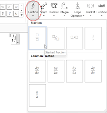Vertical Fractions With Equation Editor