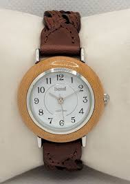 brown leather band og watch f6