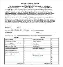 Sample Annual Report 9 Documents In Financial Template Xls Download