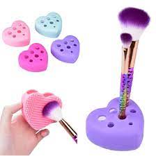 heart shaped silicone brush cleaner