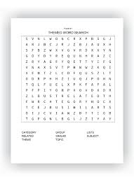 One player from each team will draw clues as pictures for their team mate to figure out what the pictures represent. Word Lists By Theme For Word Search Puzzles Activity Book Deluxe