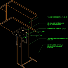 column bracket detail with beam frame