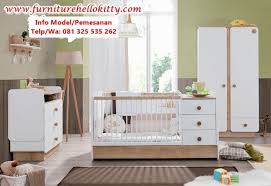 desain 1 set tempat tidur bayi modern