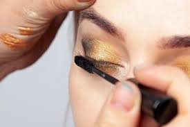 closeup of an orientalstyle eye makeup