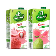 b natural litchi juice guava juice