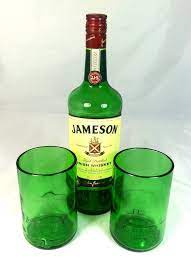 Jameson Whiskey Bottle Glasses Set Of 2