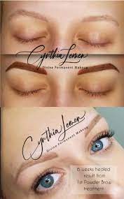 powder brow permanent makeup