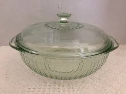 Qt Casserole Green Glass Bowl Baking