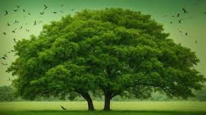 green tree background stock photos